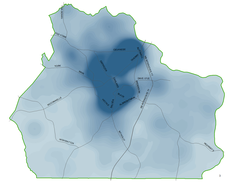 Blue Color Coded Forecast Map