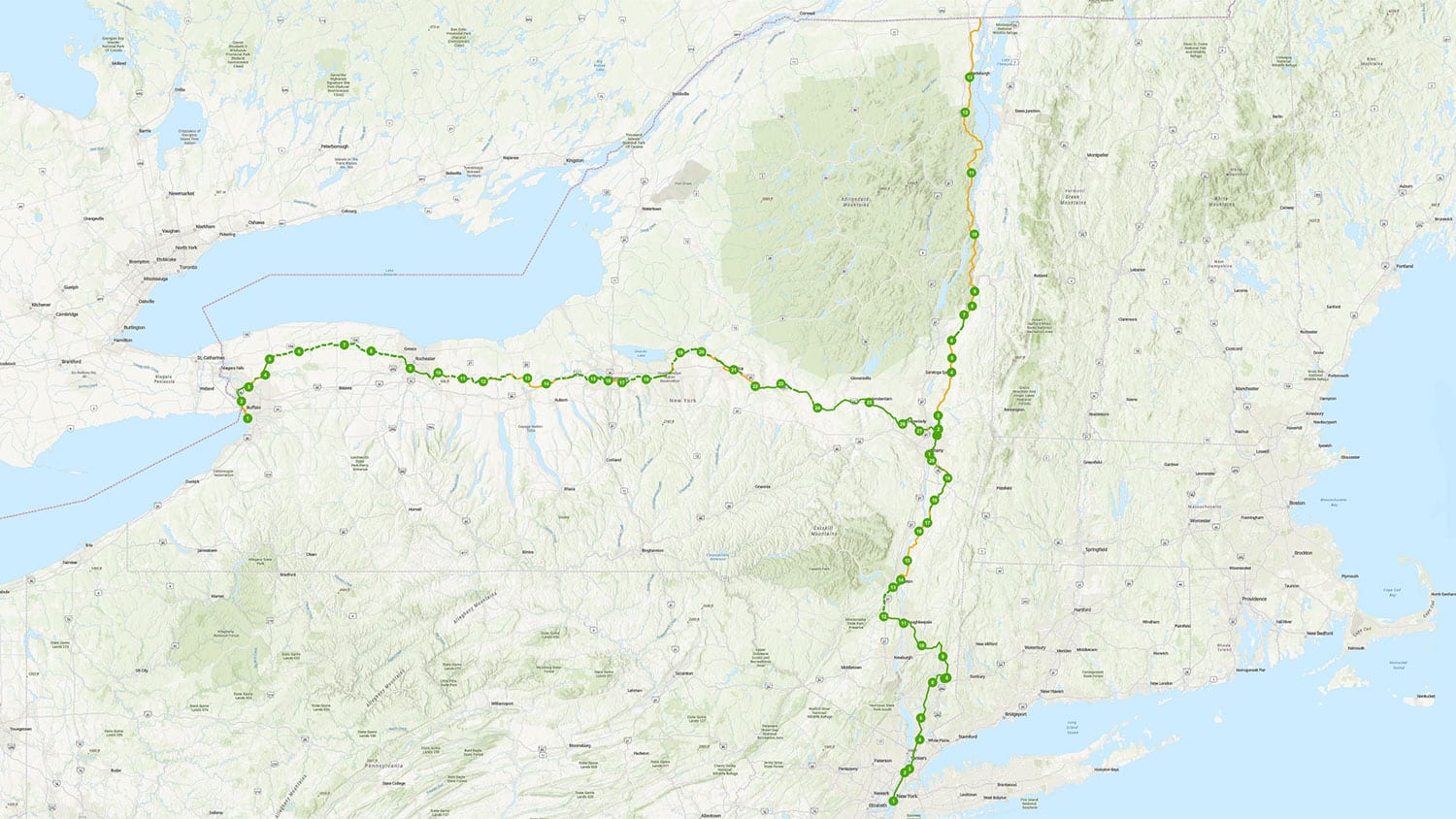 Empire State Trail map